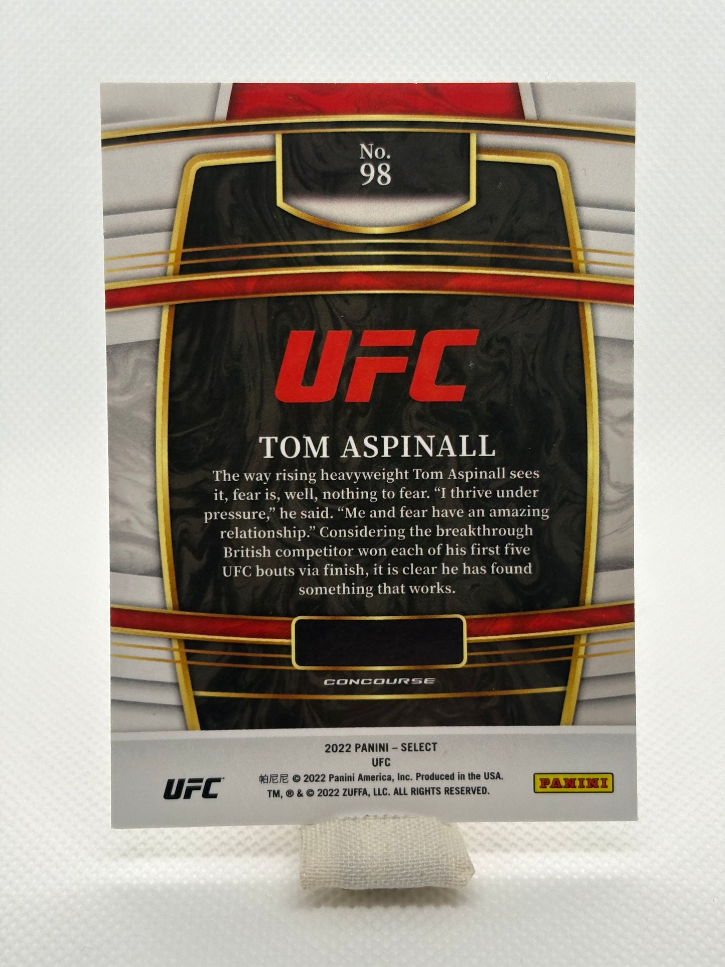Tom Aspinall Concourse Rookie Card RC | 2022 Panini Select UFC