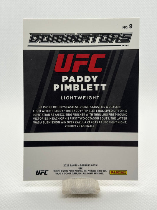 Paddy Pimblett Dominators RC #9 | 2022 Panini Donruss Optic UFC