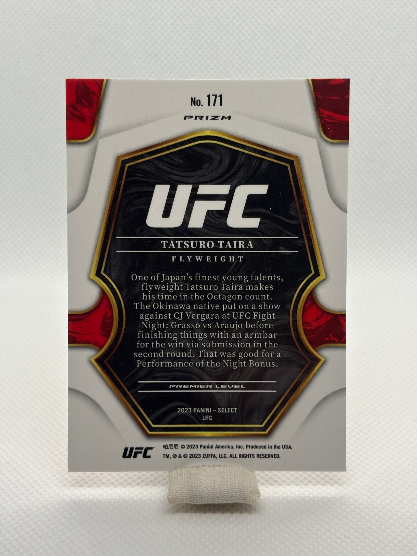 Tatsuro Taira Prizm RC Premier Level #171 | 2023 Panini Select UFC