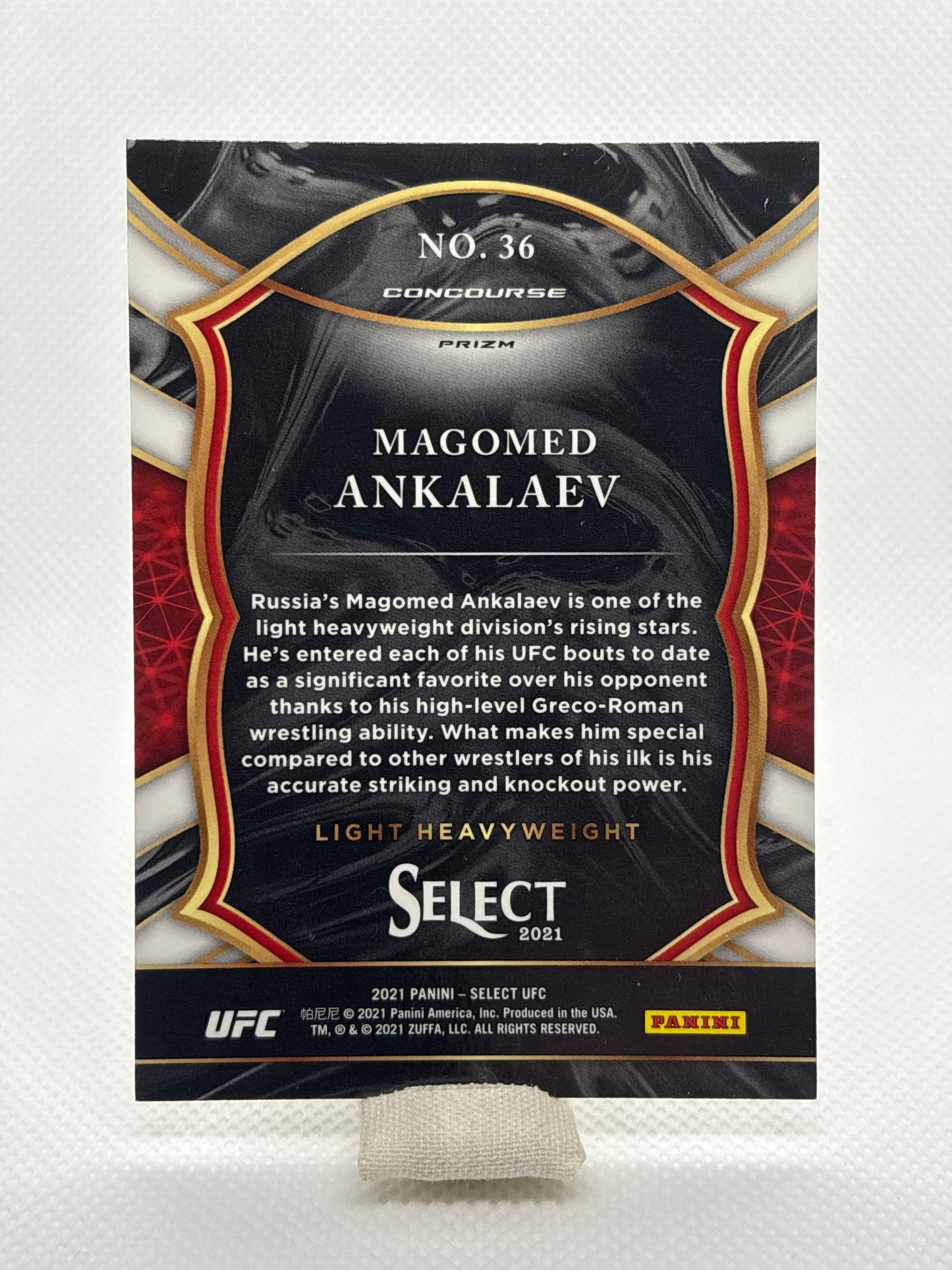 Magomed Ankalaev Prizm RC Concourse #36 | 2021 Panini Select UFC
