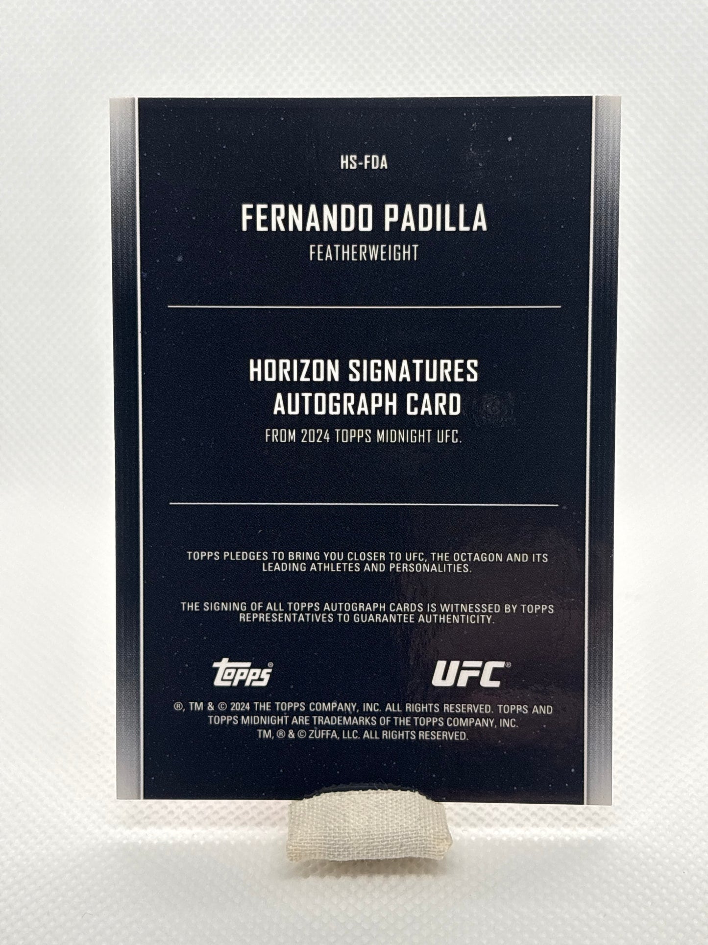 Fernando Padilla Horizon Signatures Auto RC #HS-FDA 60/99 | 2024 Topps Midnight UFC