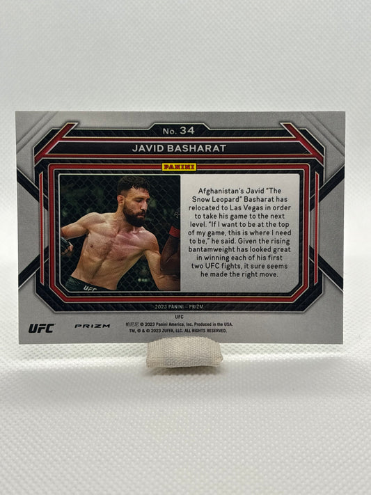 Javid Basharat Green Prizm Rookie Card RC #34 | 2023 Panini Prizm UFC
