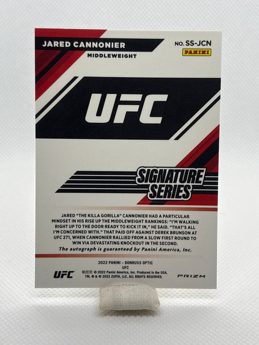 Jared Cannonier Signature Series Auto #SS-JCN | 2022 Panini Donruss Optic UFC