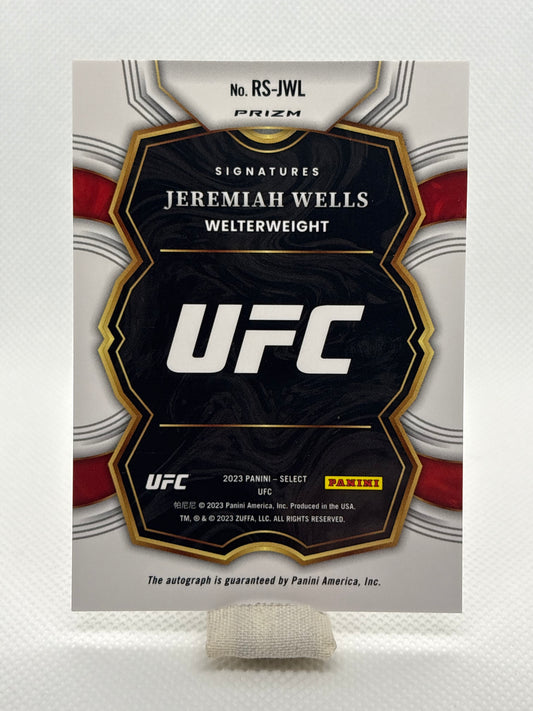 Jeremiah Wells Signatures Prizm RC Auto #RS-JWL | 2023 Panini Select UFC