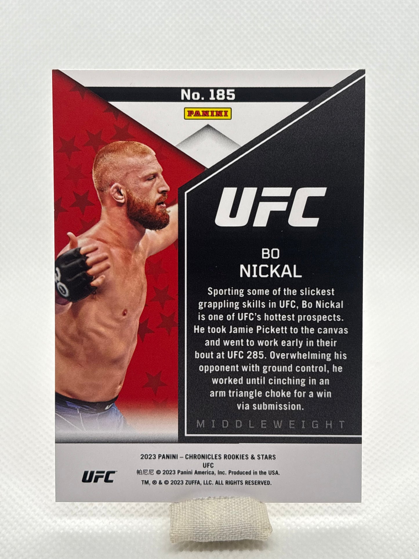 Bo Nickal Rookies & Stars RC #185 | 2023 Panini Chronicles UFC