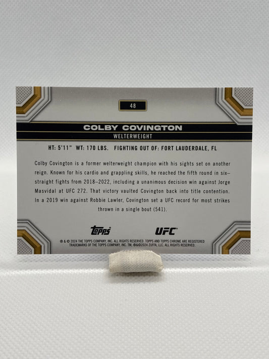 Colby Covington Blue Refractor 075/150 #48 | 2024 Topps Chrome UFC