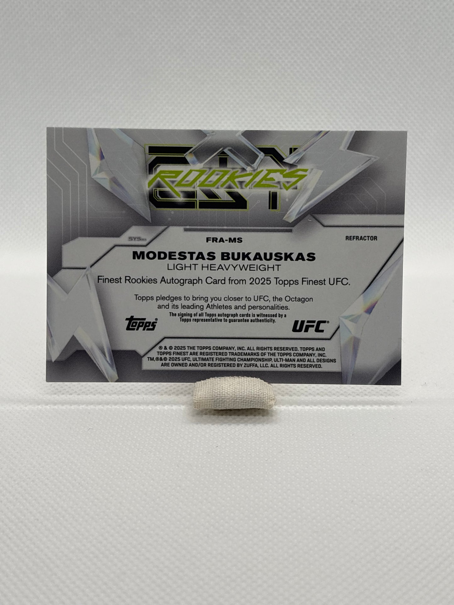 Modestas Bukauskas Finest Rookies RC Auto Refractor #FRA-MS | 2025 Topps Finest UFC