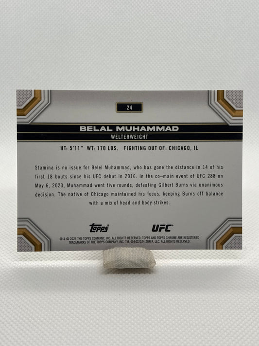 Belal Muhammad Speckle Refractor 041/299 #24 | 2024 Topps Chrome UFC