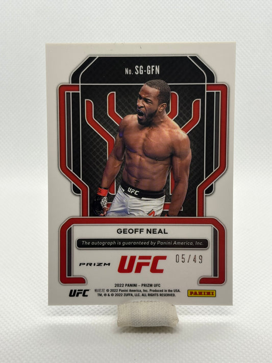 Geoff Neal Signatures Blue Prizm Auto #SG-GFN 005/049 | 2022 Panini Prizm UFC