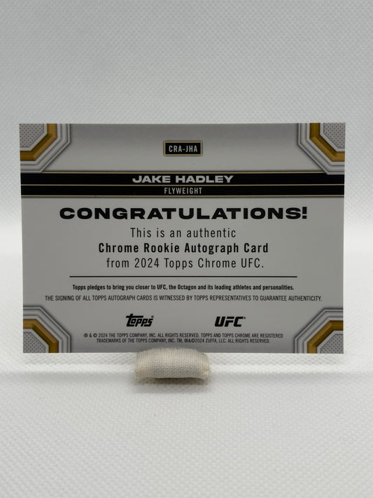 Jake Hadley Chrome Rookie Auto RC #CRA-JHA | 2024 Topps Chrome UFC