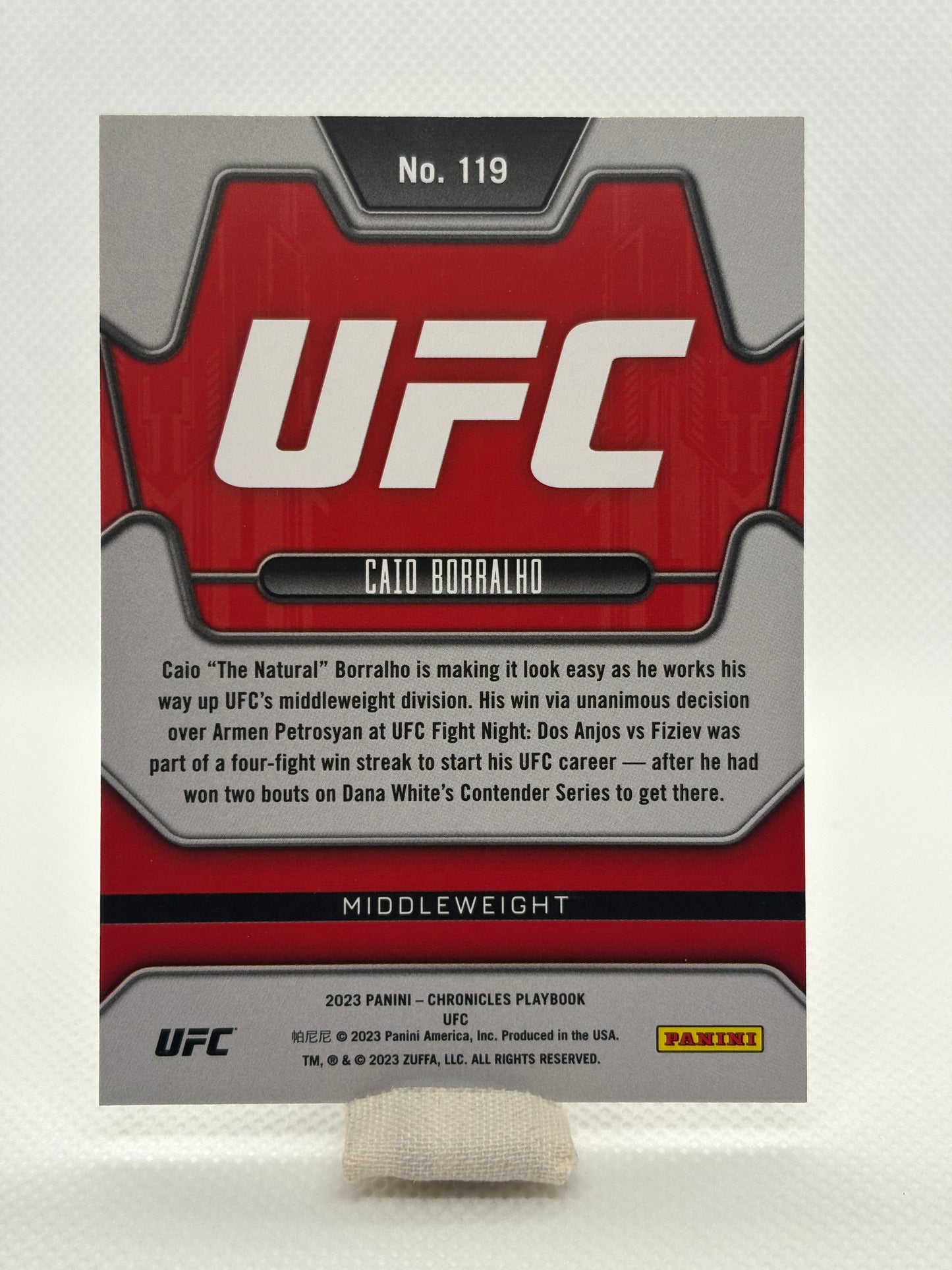Caio Borralho Playbook Rookie /77 | 2023 Panini Chronicles UFC