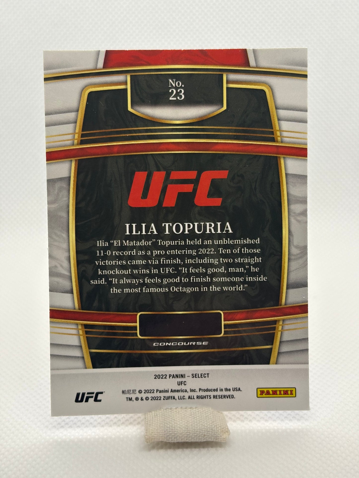 Ilia Topuria Blue Concourse Rookie | 2022 Panini Select UFC