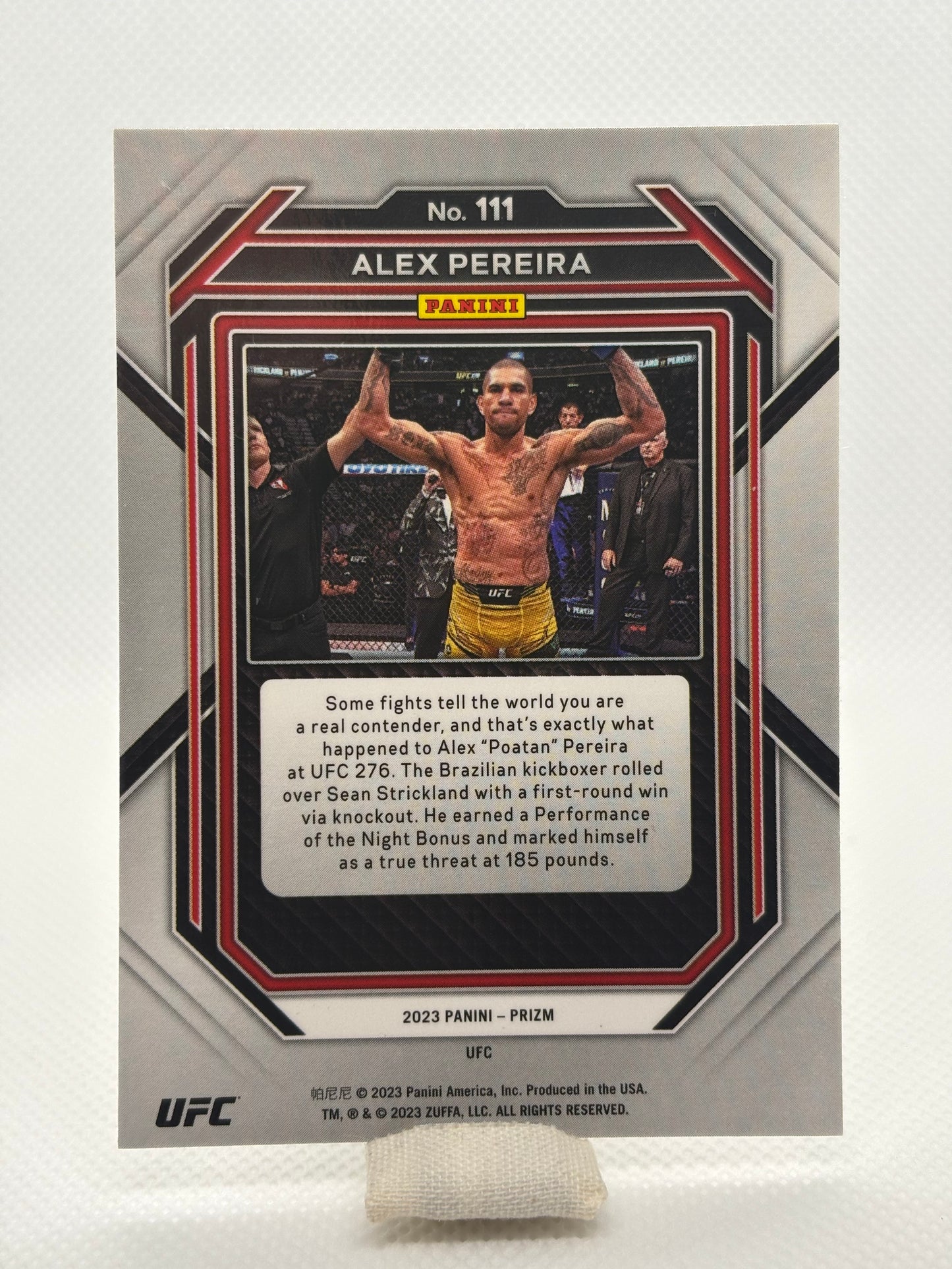 Alex Pereira Prizm Rookie Card | 2023 Panini Prizm UFC