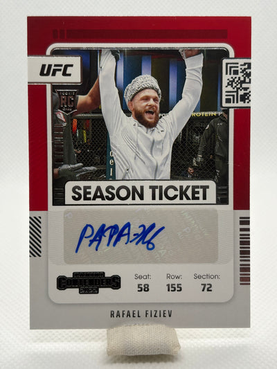 Rafael Fiziev Season Ticket Auto RC | 2022 Panini Chronicles Contenders UFC