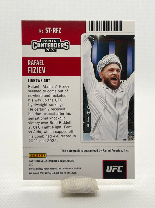Rafael Fiziev Season Ticket Auto RC | 2022 Panini Chronicles Contenders UFC