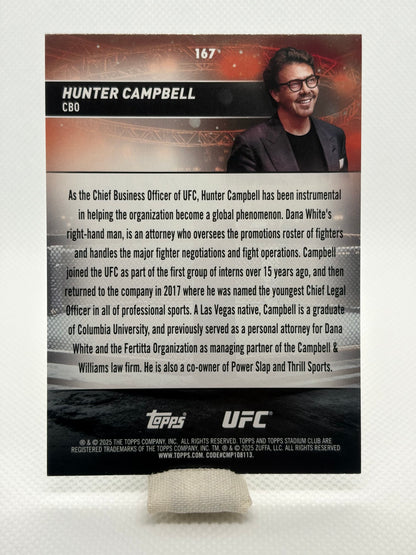 Hunter Campbell Teal Foil CBO Card | 2025 Topps Stadium Club UFC