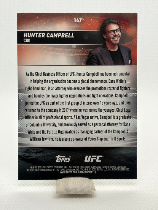 Hunter Campbell Teal Foil CBO Card | 2025 Topps Stadium Club UFC