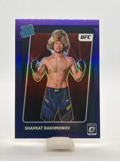 Shavkat Rakhmonov Blue Prizm Rated Rookie RC | 2022 Panini Donruss Optic UFC