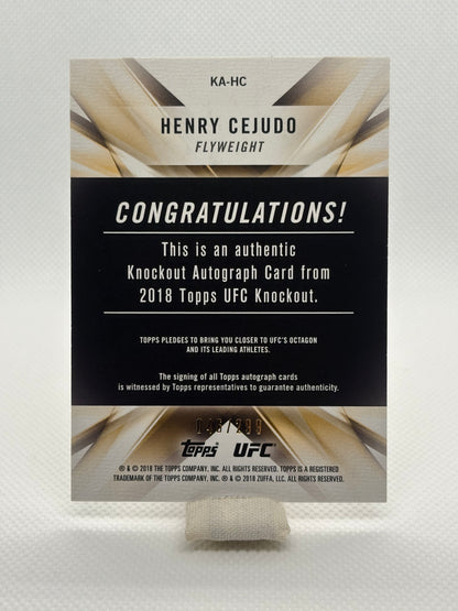 Henry Cejudo Knockout Auto /299 | 2018 Topps UFC Knockout