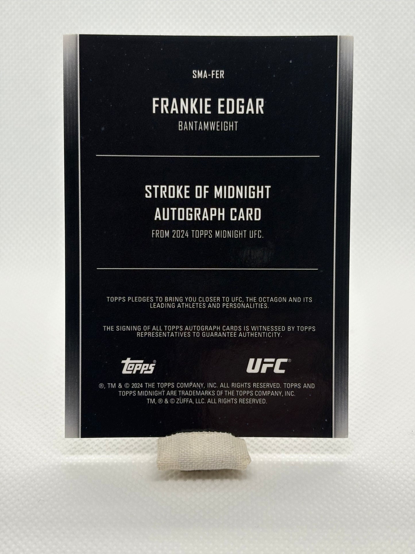 Frankie Edgar Stroke of Midnight Auto | 2024 Topps Midnight UFC