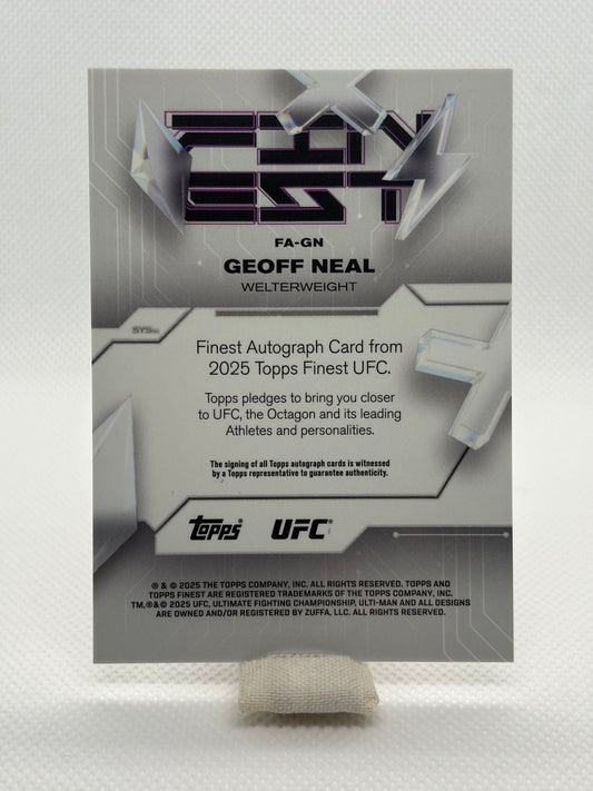 Geoff Neal Finest Auto | 2025 Topps Finest UFC