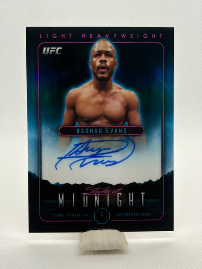 Rashad Evans Stroke of Midnight Auto | 2024 Topps Midnight UFC