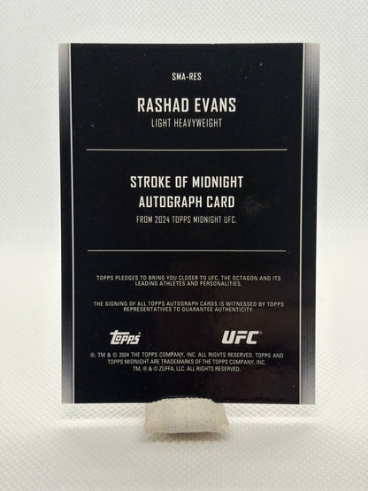 Rashad Evans Stroke of Midnight Auto | 2024 Topps Midnight UFC