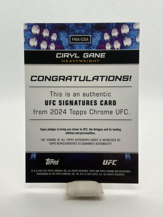 Ciryl Gane Chrome UFC Signatures Auto | 2024 Topps Chrome UFC