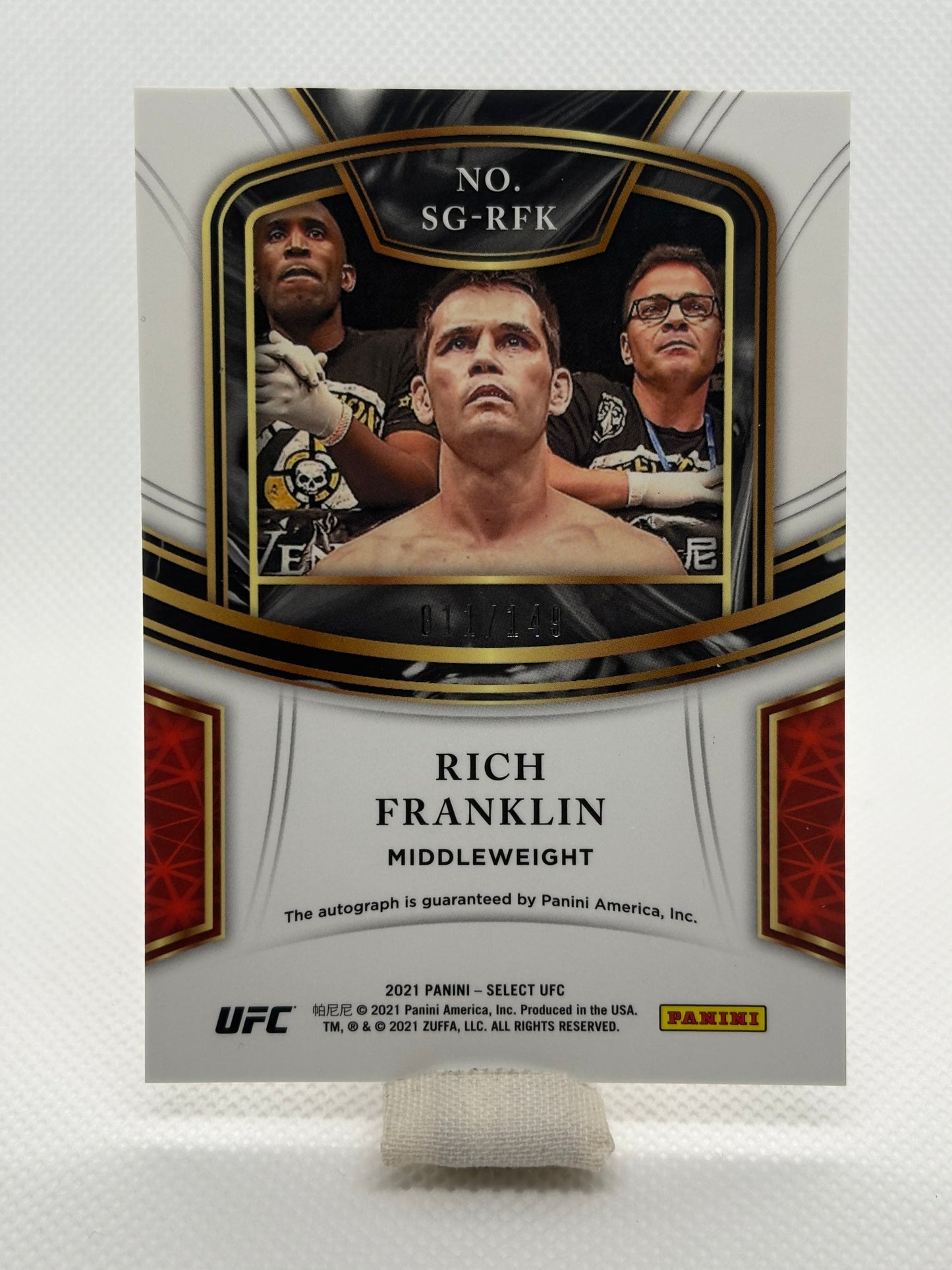 Rich Franklin Select Signatures Auto 11/149 | 2021 Panini Select UFC