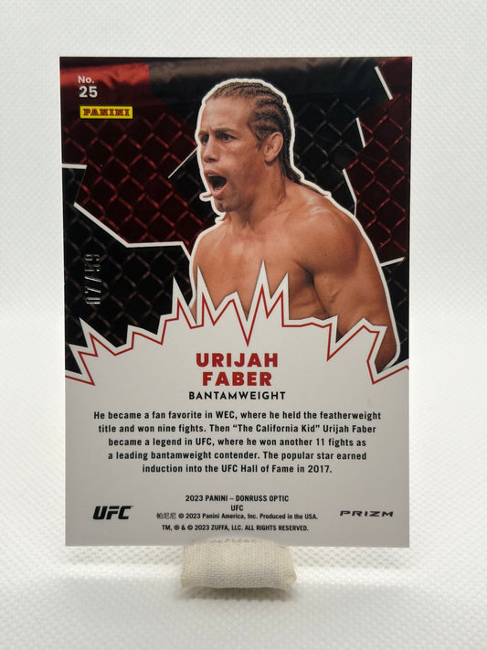 Urijah Faber My House Prizm Numbered 7/59 | 2023 Panini Donruss Optic UFC