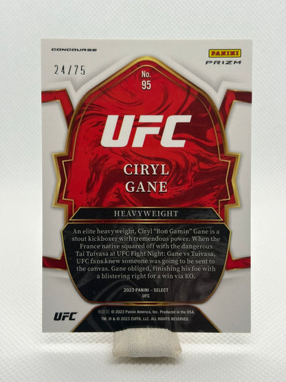 Ciryl Gane Concourse Green Prizm Numbered 24/75 | 2023 Panini Select UFC