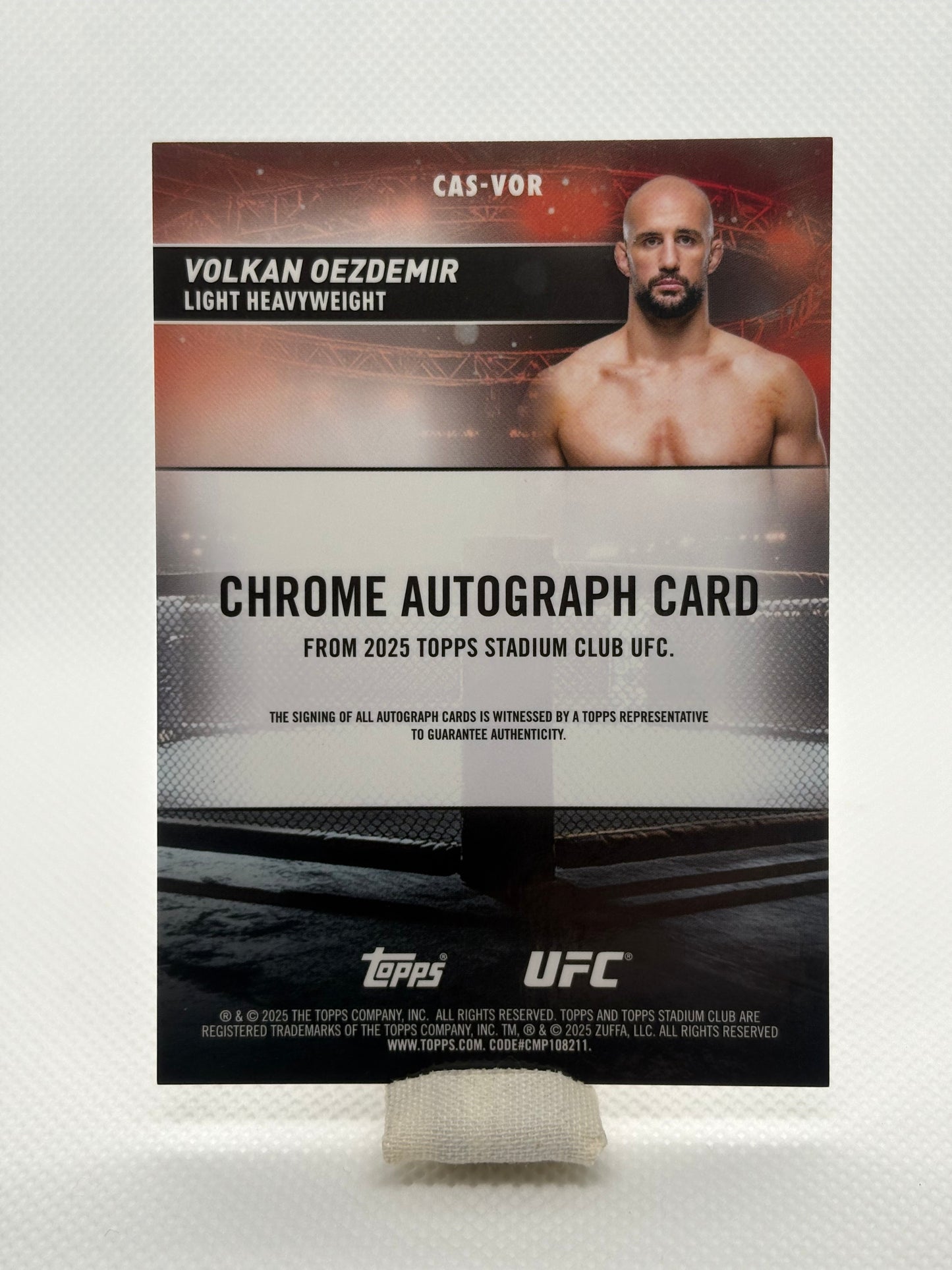 Volkan Oezdemir Chrome Auto #CAS-VOR | 2025 Topps Stadium Club UFC
