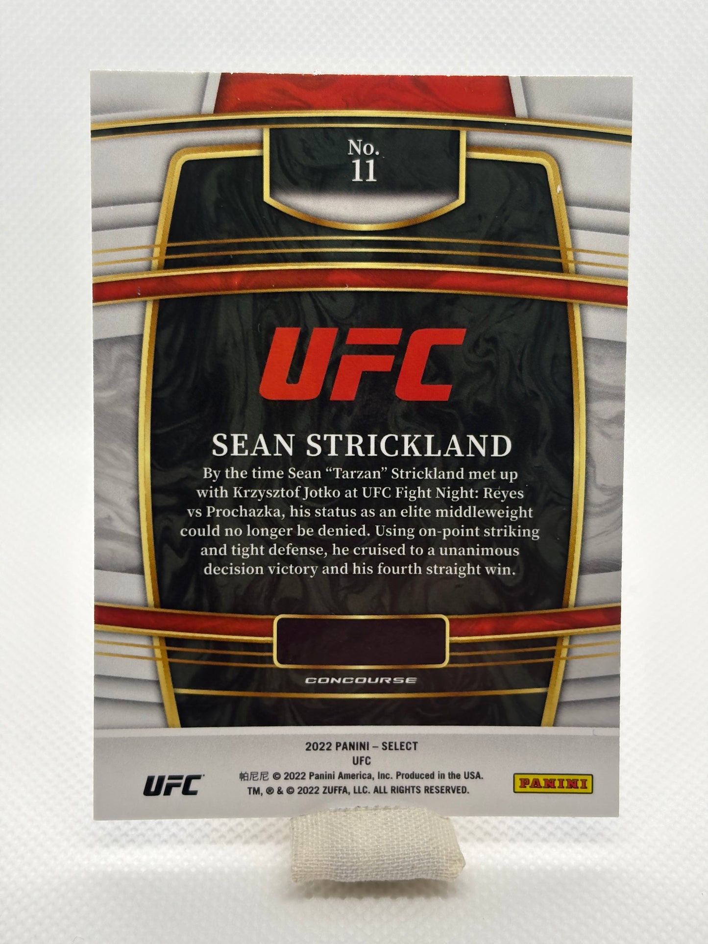 Sean Strickland Concourse Blue Prizm Rookie Card RC | 2022 Panini Select UFC