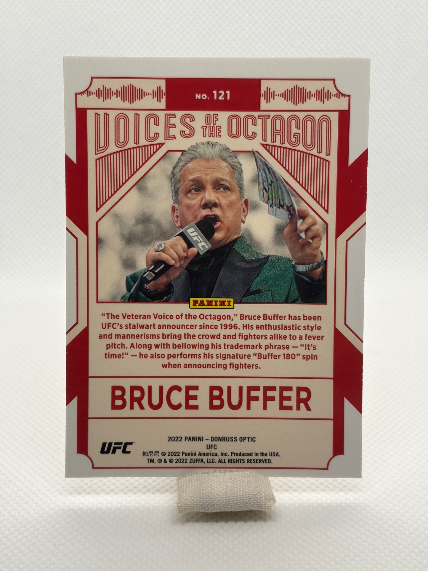 Bruce Buffer Voices of the Octagon #121 | 2022 Panini Donruss Optic UFC