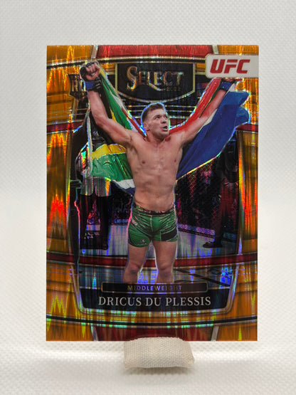 Dricus du Plessis Gold Prizm RC Concourse #44 | 2022 Panini Select UFC