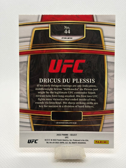 Dricus du Plessis Gold Prizm RC Concourse #44 | 2022 Panini Select UFC