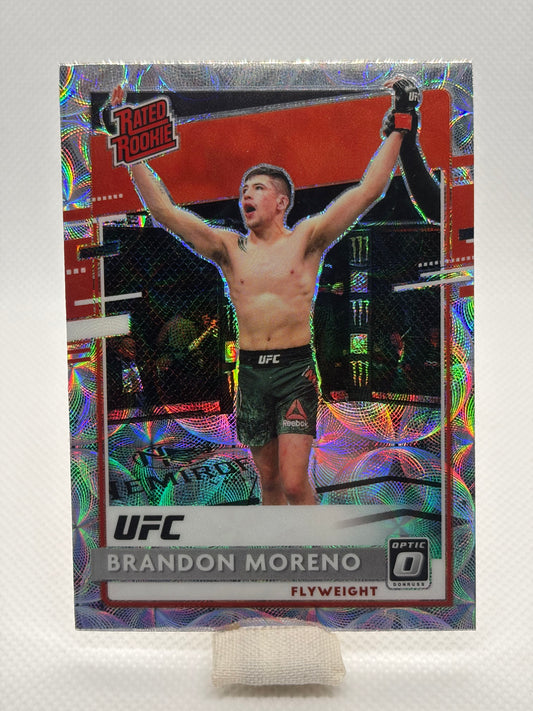 Brandon Moreno Rated Rookie Prizm RC #206 | 2021 Panini Chronicles Donruss Optic UFC