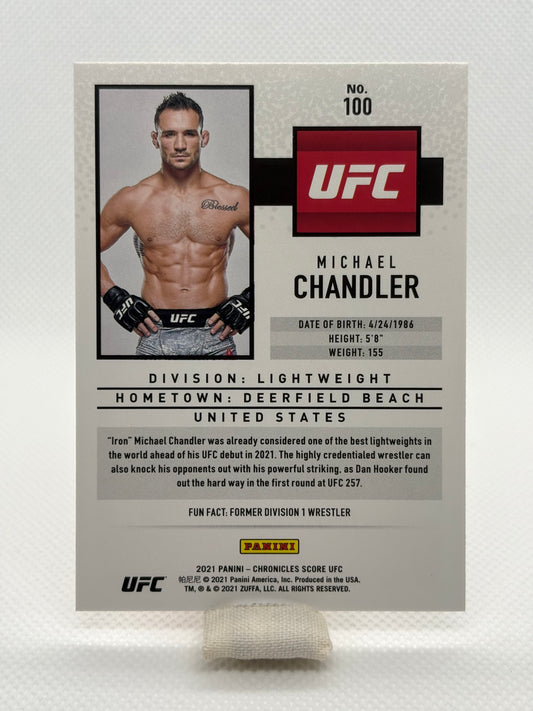 Michael Chandler Pink Parallel Score RC #100 | 2021 Panini Chronicles UFC