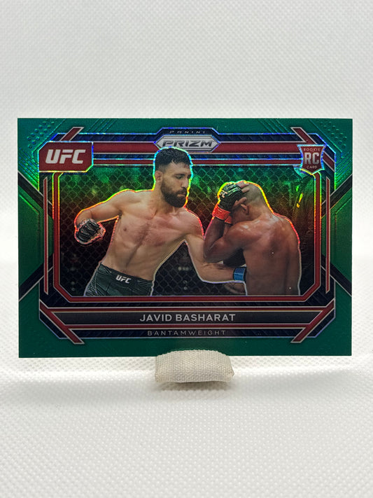 Javid Basharat Green Prizm Rookie Card RC #34 | 2023 Panini Prizm UFC