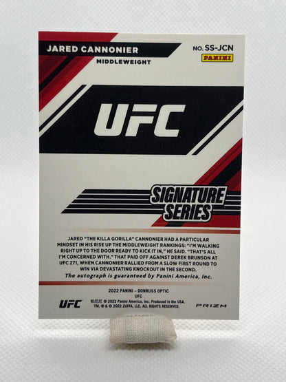 Jared Cannonier Signature Series Auto #SS-JCN | 2022 Panini Donruss Optic UFC