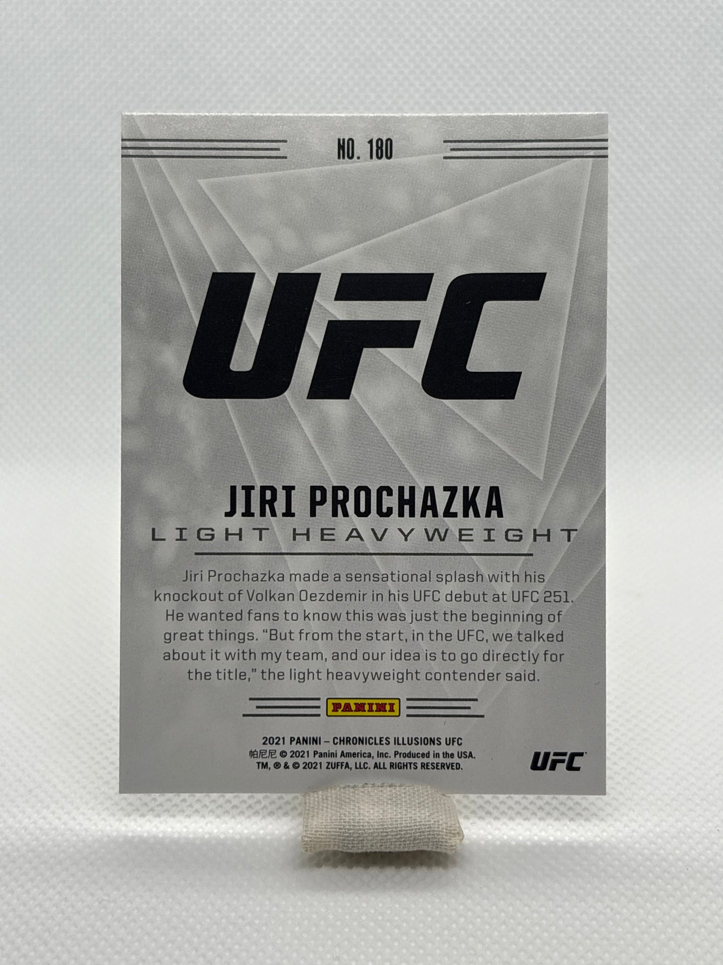 Jiří Procházka Illusions Rookie Card RC #180 | 2021 Panini Chronicles UFC