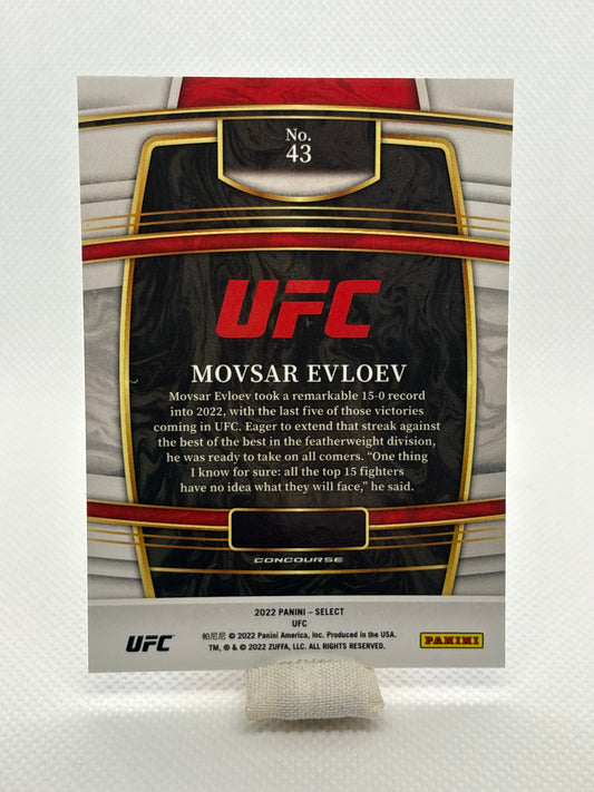 Movsar Evloev Rookie Card RC Concourse #43 | 2022 Panini Select UFC