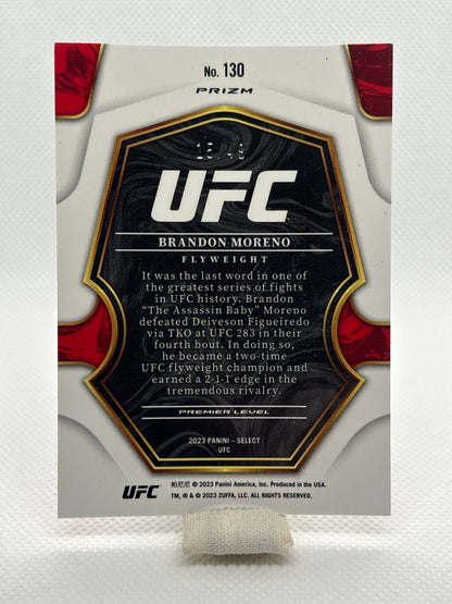 Brandon Moreno Premier Level Prizm #130 15/49 | 2023 Panini Select UFC