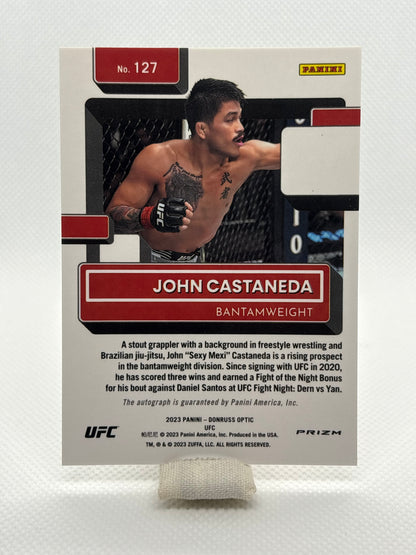 John Castaneda Rated Rookie Auto Prizm #127 | 2023 Panini Donruss Optic UFC