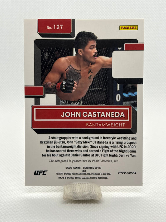 John Castaneda Rated Rookie Auto Prizm #127 | 2023 Panini Donruss Optic UFC