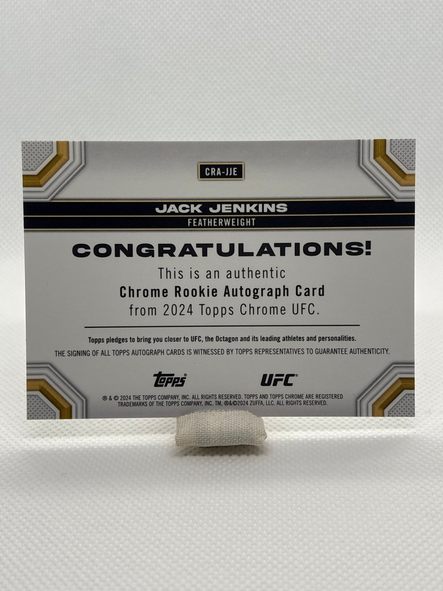 Jack Jenkins Chrome Rookie Auto #CRA-JJE | 2024 Topps Chrome UFC