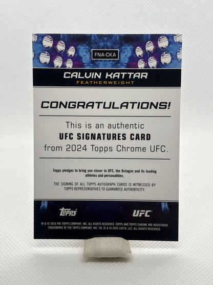 Calvin Kattar UFC Signatures Auto #FNA-CKA | 2024 Topps Chrome UFC