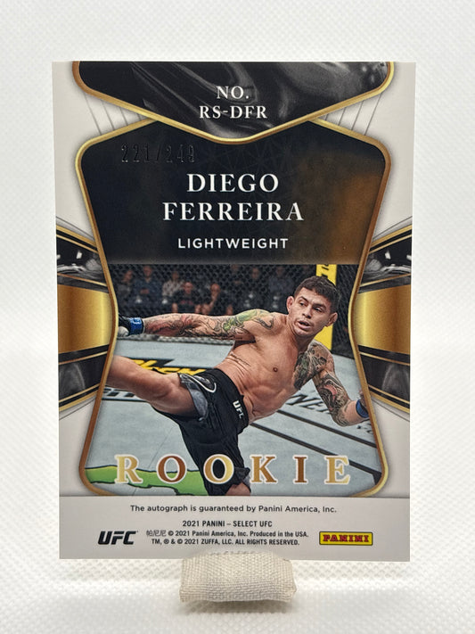Diego Ferreira Rookie Signatures RC Auto #RS-DFR 221/249 | 2021 Panini Select UFC