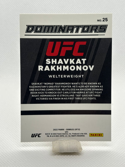 Shavkat Rakhmonov Dominators RC #25 | 2022 Panini Donruss Optic UFC