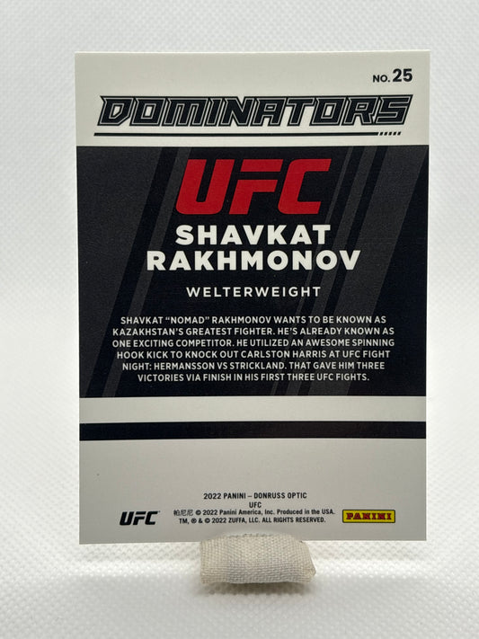 Shavkat Rakhmonov Dominators RC #25 | 2022 Panini Donruss Optic UFC